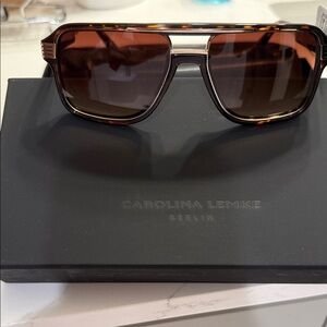 Carolina Lemke Tortoiseshell Brown Women's Sunglasses